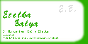 etelka balya business card